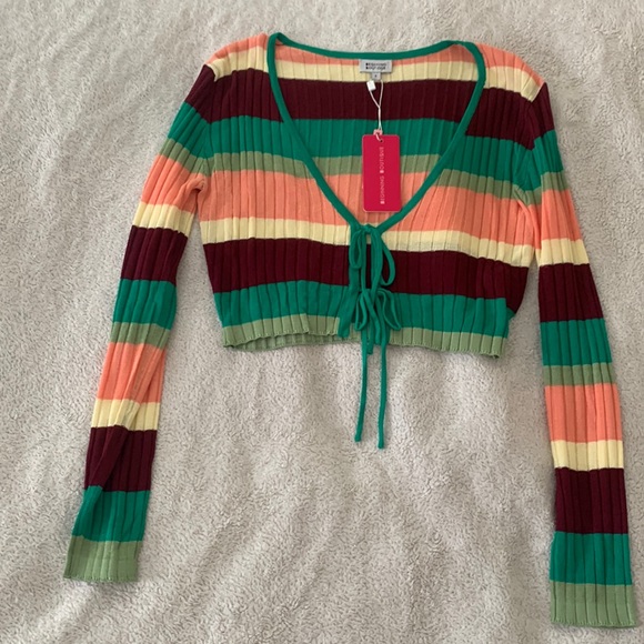 🌸Beginning Boutique | Godspeed Double Tie Knit Top - Picture 5 of 8